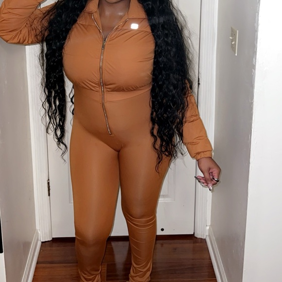Shane Justin puffer jumpsuit Brown - Picture 7 of 10